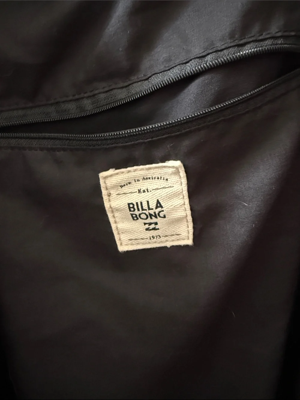 Large Billabong Olive Canvas Tote Bag with Brown Leather Handles